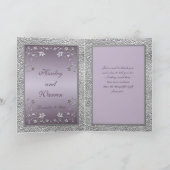Plum and Pewter Floral Thank You Card with Photo (Inside)