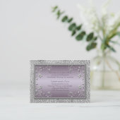 Plum and Pewter Reception Card (Standing Front)