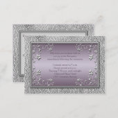 Plum and Pewter Reception Card (Front/Back)