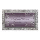 Plum and Pewter Wedding Favor Tags