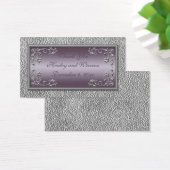 Plum and Pewter Wedding Favor Tags (Desk)