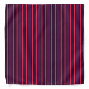 Plum and red candy stripes bandana
