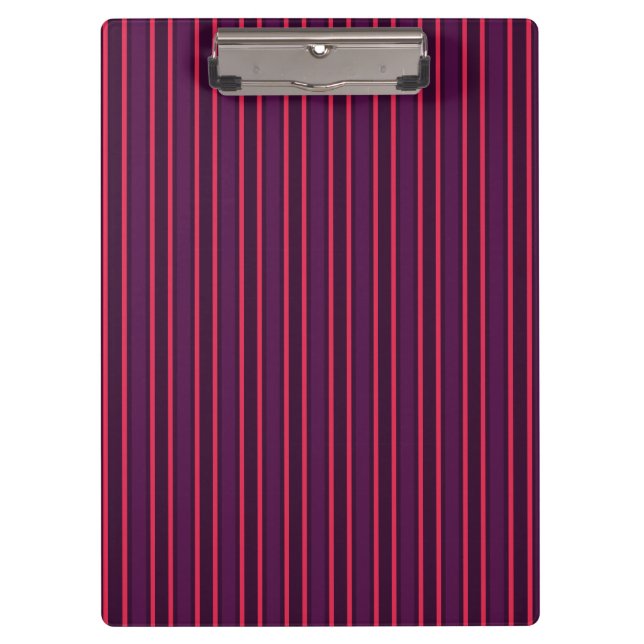 Plum and red candy stripes clipboard (Front)