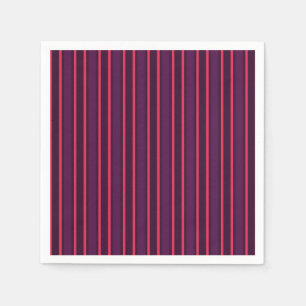 Plum and red candy stripes napkins