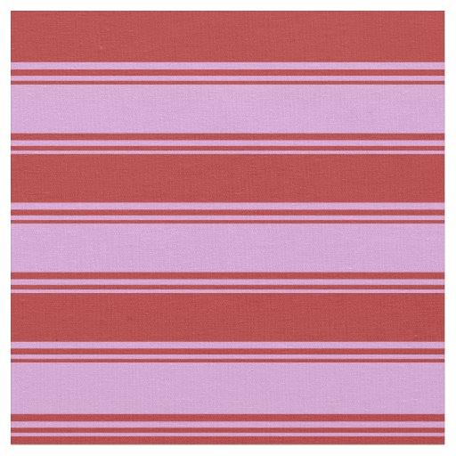 Plum and Red Colored Stripes Fabric