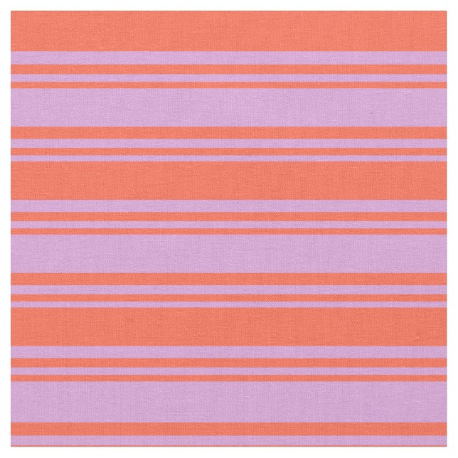 Plum and Red Lined Pattern Fabric (Close Up)