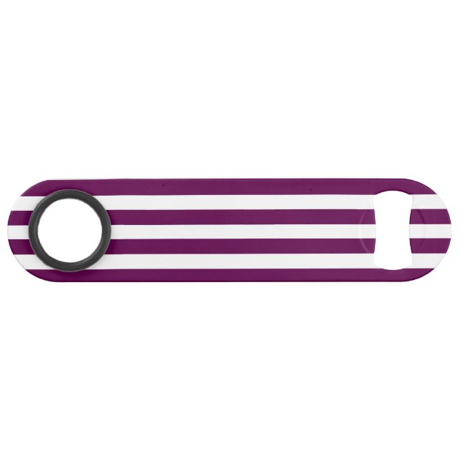 Plum and white candy stripes bar key (Back Horizontal)