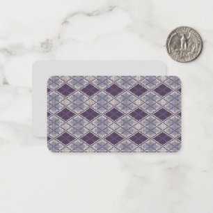 PLUM ARGYLE KNIT 3.5x2 Flat Card / Horizontal