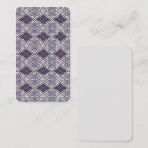 PLUM ARGYLE KNIT 3.5x2 Flat Card / Vertical