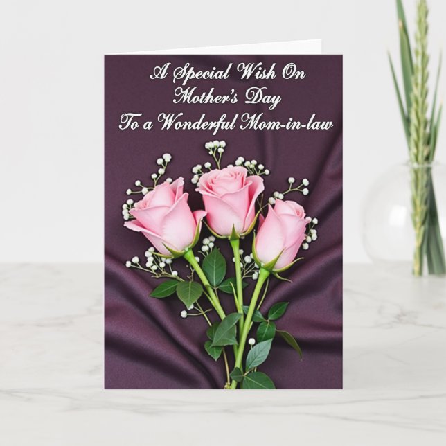 Plum Backdrop Mothers Day Card (Front)