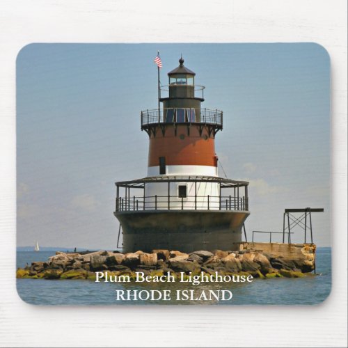 Plum Beach Lighthouse Rhode Island Mousepad