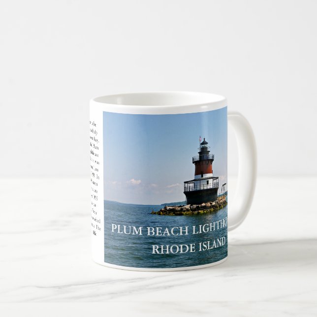 Plum Beach Lighthouse, Rhode Island Mug (Front Right)