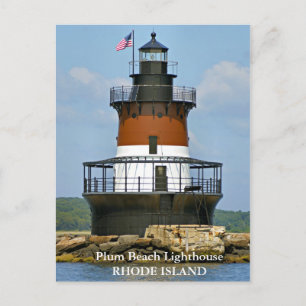 Plum Beach Lighthouse, Rhode Island Postcard