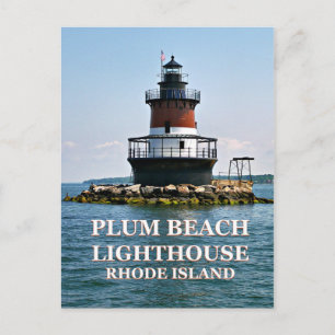 Plum Beach Lighthouse, Rhode Island Postcard