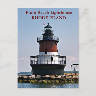 Plum Beach Lighthouse, Rhode Island Postcard