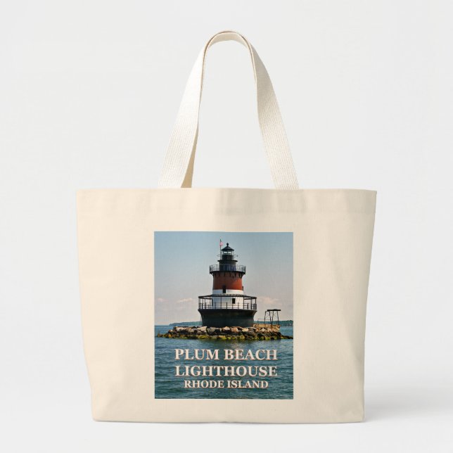 Plum Beach Lighthouse, Rhode Island Tote Bag (Front)