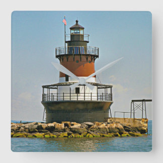 Plum Beach Lighthouse, Rhode Island Wall Clock