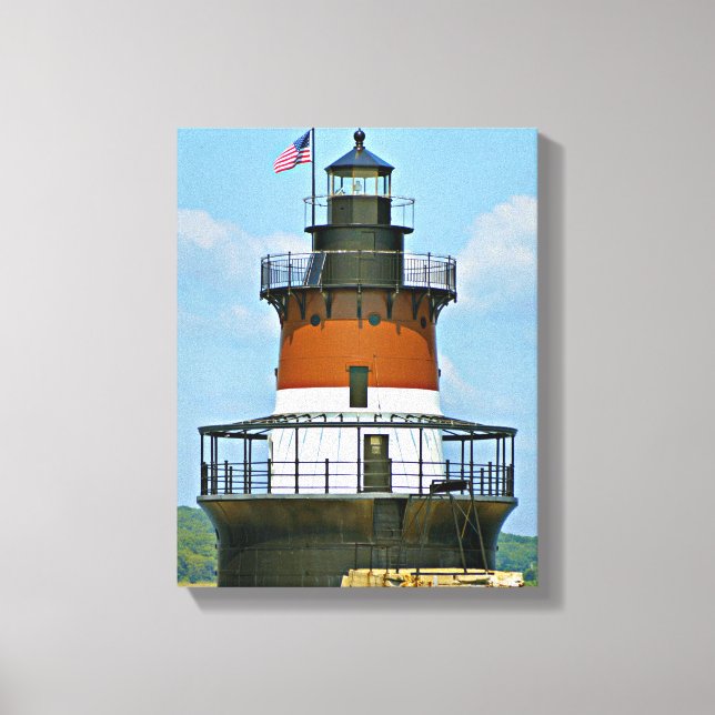Plum Beach Lighthouse, Rhode Island Wrapped Canvas Print (Front)