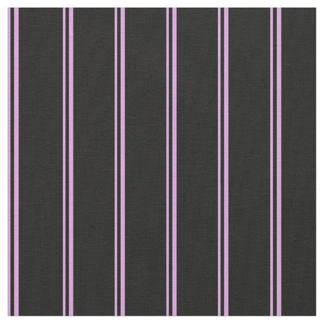 Plum & Black Colored Stripes Fabric (Close Up)