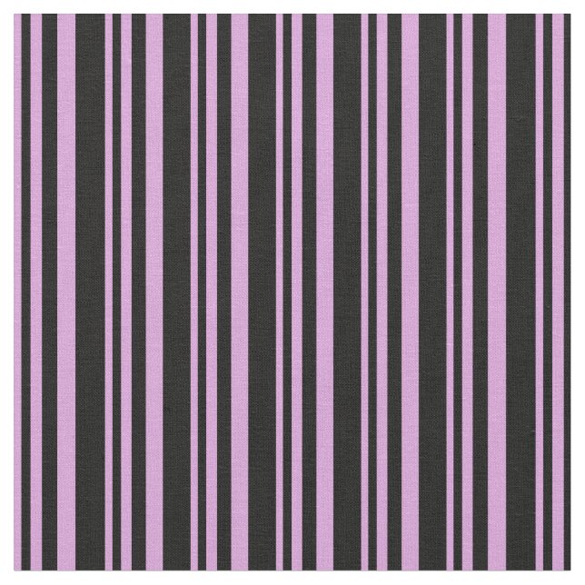 Plum & Black Lines Pattern Fabric (Close Up)