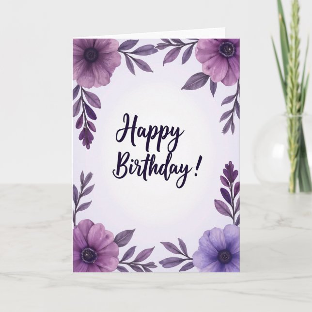 Plum Blossom Birthday Card (Front)