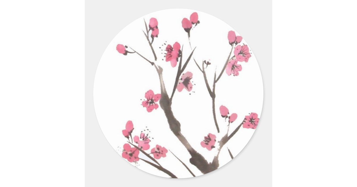 Plum Blossom Branches Stickers | Zazzle