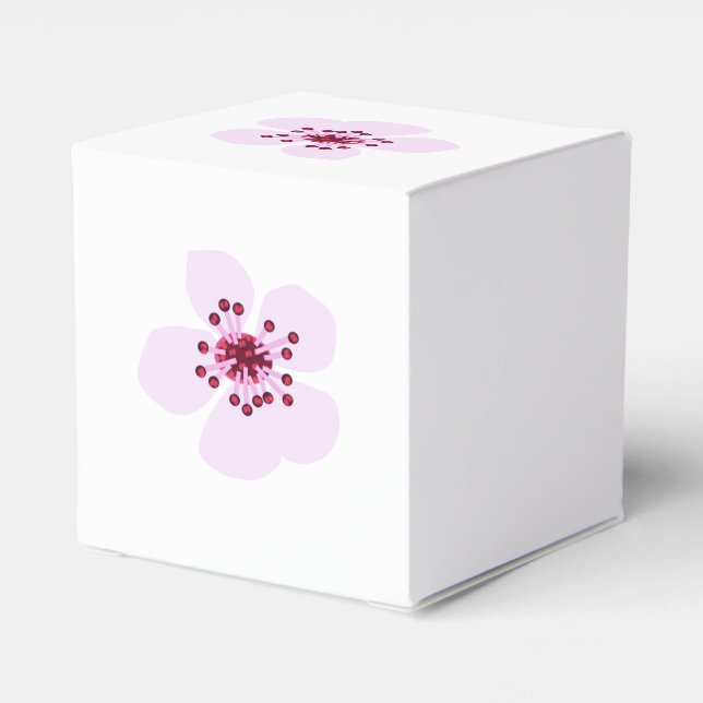 Plum blossom, cherry blossom favor boxes (Back Side)