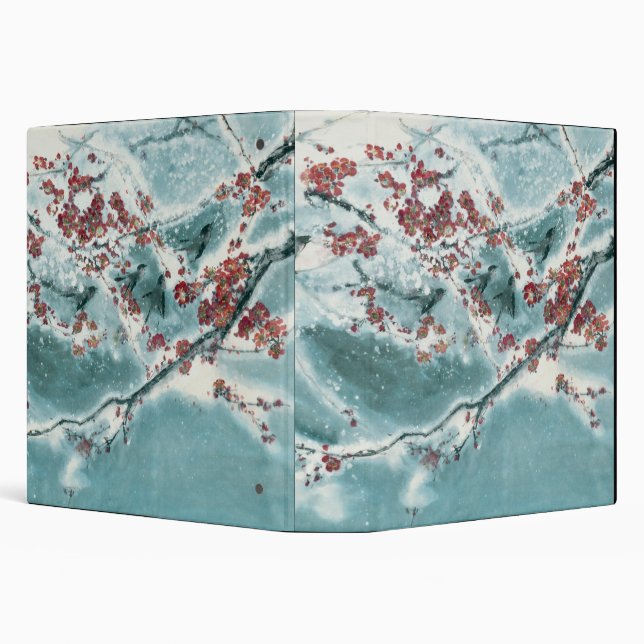 Plum Blossom in Snow 3 Ring Binder (Background)