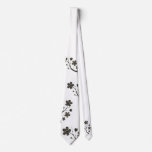 Plum Blossom Line Art – Botanical Tie