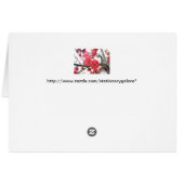 plum blossom spring pink flowers cards (Back Horizontal)