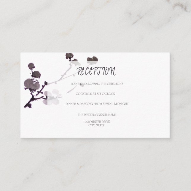 Plum blossom sumie enclosure card (Front)