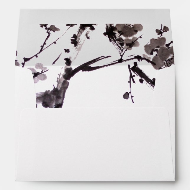 Plum blossom sumie envelope (Back (Bottom))