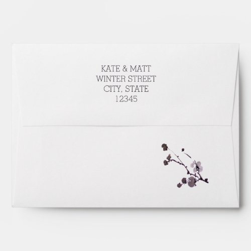 Plum blossom sumie envelope