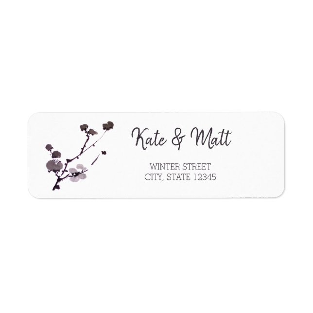 Plum blossom sumie label (Front)