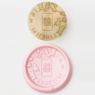 Plum Blossoms And Double Happiness Chinese Wedding Wax Seal Stamp