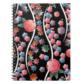 Plum Blossoms And Leaves Notebook by YANKAdesigns at Zazzle