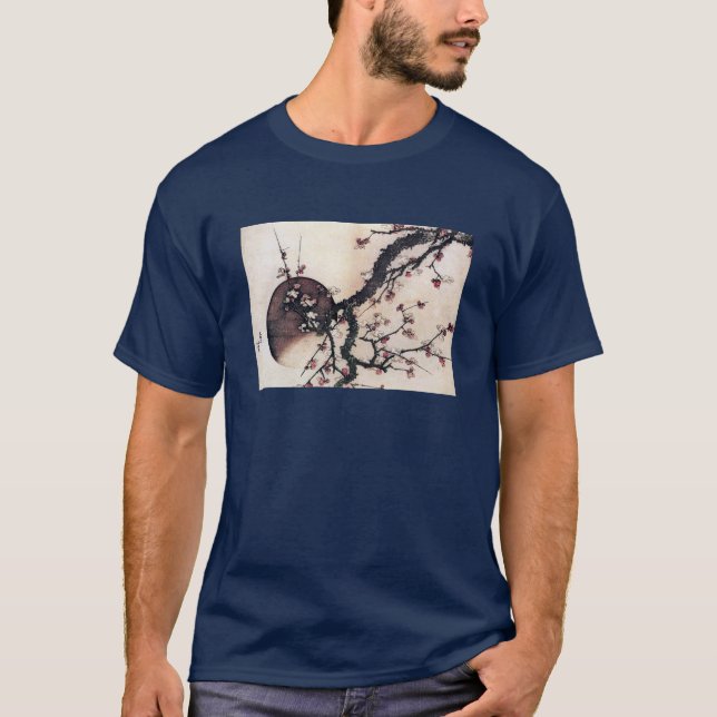 Plum Blossoms and the Moon, Hokusai T-Shirt (Front)