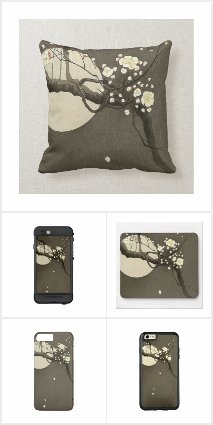 Plum Blossoms at Night by Ohara Koson