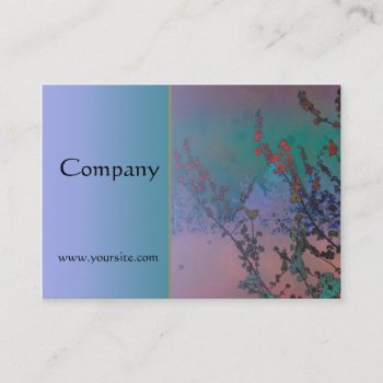 Plum Blossoms Blue Green Business Card by profilesincolor at Zazzle