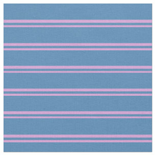 Plum & Blue Colored Stripes/Lines Pattern Fabric
