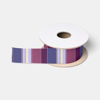 Plum, Blue, Yellow Elegant Stripe