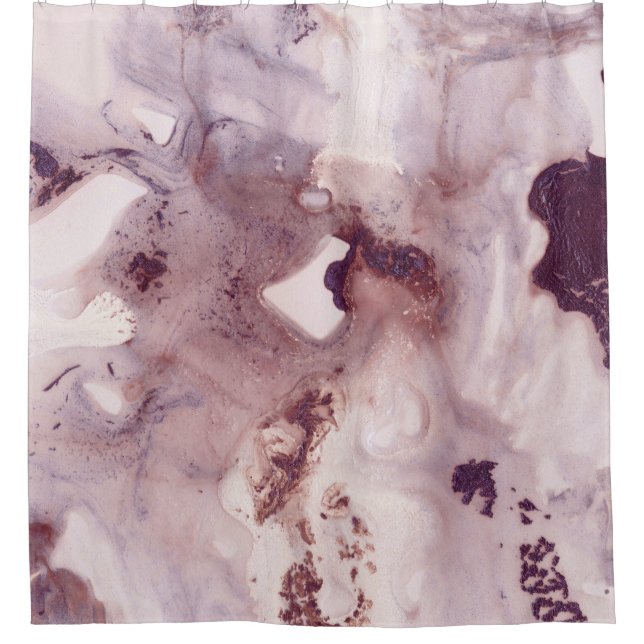 Plum Blush Ink Marble Glam #1 #wall #decor #art  Shower Curtain (Front)