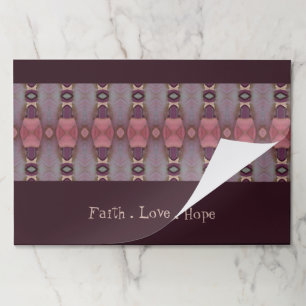 Plum Brown Mauve and Teal Large Tearaway Placemat