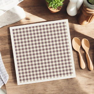 Plum Buffalo Plaid Holiday Napkins