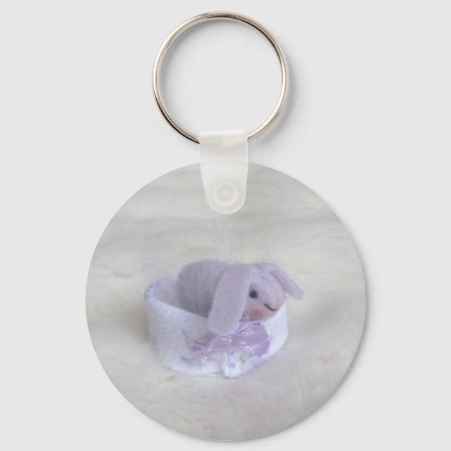 Plum Bunny Keychain (Front)