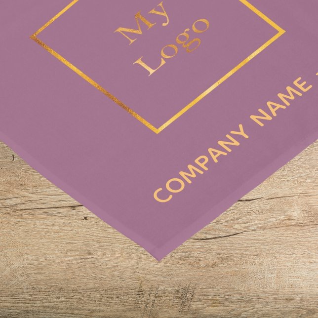 Plum burgundy gold salon business logo short table runner (Creator Uploaded)