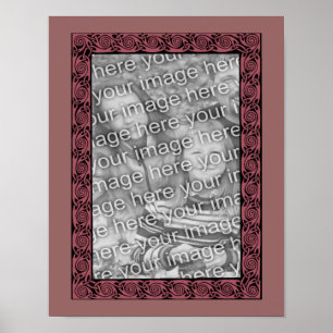 Plum Celtic Design Frame Create Your Own Photo Poster