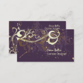 Plum & Chocolate swirls Business Card (Front/Back)