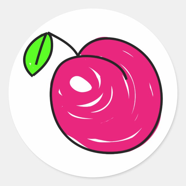 Plum Classic Round Sticker (Front)