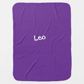 Plum color Leo baby blanket